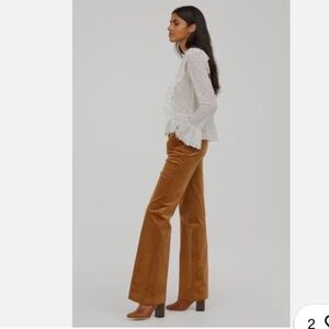 Rocks and Indigo Brown Corduroy Flare Pants 8 28 Cabincore Cozy